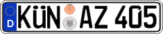 German license plate, Regular plates