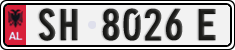 License plate of Albania, Cars (1993)