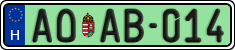 license plates of Hungary, Regular plates (2022)