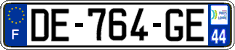 French license plate, SIV (ordinary)