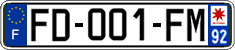 French license plate, SIV (ordinary)