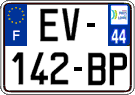 French license plate, SIV (ordinary)