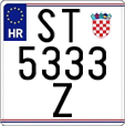 License plate of Croatia, Motorcycles
