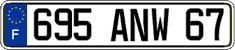 French license plate, FNI