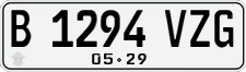 License plate of Indonesia, Regular plates