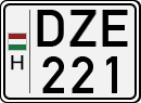 license plates of Hungary, Cars (1990)