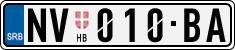 License plate of Serbia, Cars