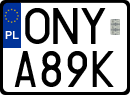 License plates of Poland, Special vehicles and motorcycles