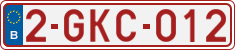 License plate of Belgium, Regular plates (2010)