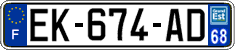 French license plate, SIV (ordinary)