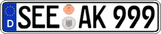 German license plate, Regular plates