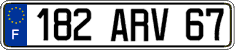 French license plate, FNI