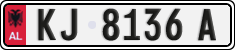 License plate of Albania, Cars (1993)