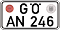 German license plate, Regular plates