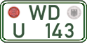 German license plate, Regular plates