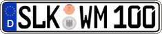German license plate, Regular plates