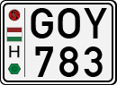 license plates of Hungary, Cars (1990)