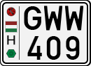 license plates of Hungary, Cars (1990)