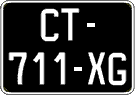 French license plate, SIV (oldtimers)