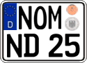 German license plate, Regular plates