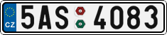License plate of the Czech Republic, Cars (2001)