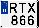 license plates of Hungary, Cars (1990)