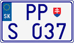 License plate of Slovakia, Sportcars