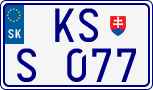 License plate of Slovakia, Sportcars