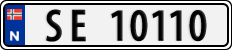 License plate of Norway, Cars