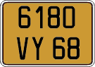 French license plate, FNI