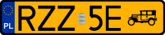 License plates of Poland, Oldtimers