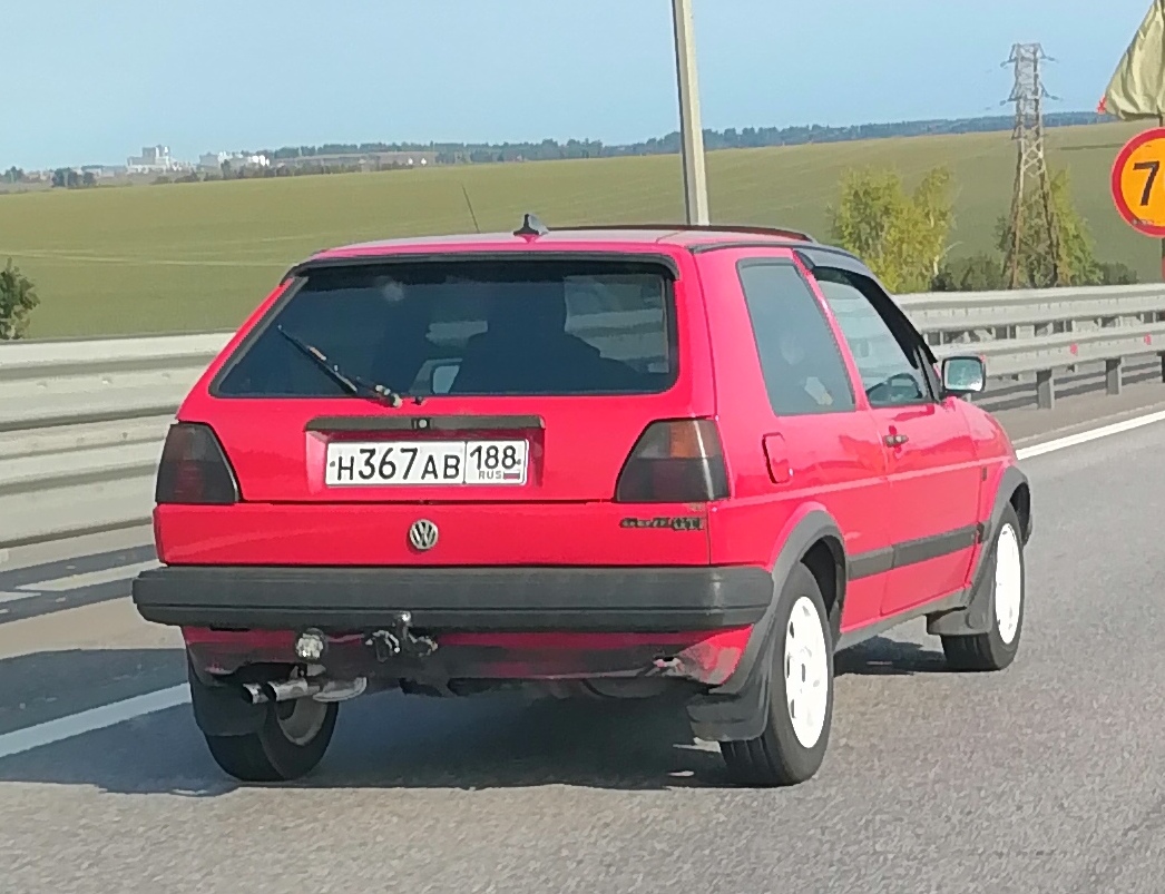 н 367 ав 188, Volkswagen Golf 2nd gen 3-door Hatch (19/1G), 1983–1992