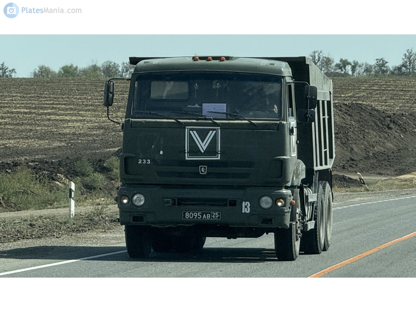 8095 ав 25, KamAZ 6511 65115 Military, 2013–