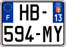 French license plate, SIV (ordinary)