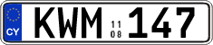 License plate of Cyprus, Regular plates