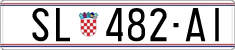 License plate of Croatia, Regular plates