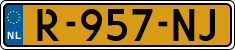 License plate of the Netherlands, Cars