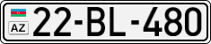 License plate of Azerbaijan, Cars