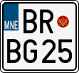 License plate of Montenegro, Motorcycles