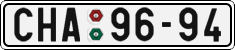 License plate of the Czech Republic, Cars (1960)