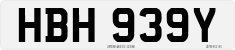 License plate of the United Kingdom, 1963 year system