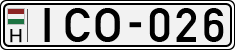 license plates of Hungary, Cars (1990)