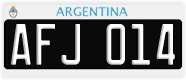 License plate of Argentina, Cars (1995, ABC 123)