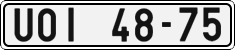 License plate of the Czech Republic, Cars (1960)