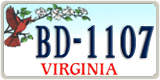 Virginia, Specialty plates (AB-1234)