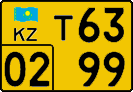 License plate Kazakhstan, Foreigners (2012)