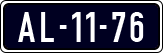 License plate of the Netherlands, Imported oldtimers (cars)