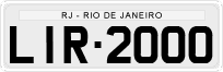 License plate of Brazil, Private owners (1990)