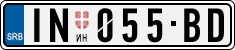 License plate of Serbia, Cars