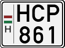 license plates of Hungary, Cars (1990)